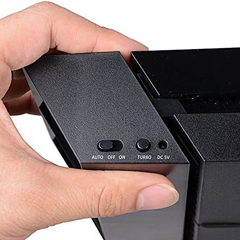 USB External Cooling Fan 5 Fan Turbo Temperature Control Cooler For Sony PlayStation 4 PS4 Pro Slim Gaming Console Holder
