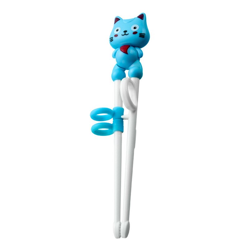 1Pair Chopsticks Plastic For Kids Cartoon Learning Chop Sticks Reusable Training Chopsticks Cute Children Tableware Set: 1pair-D