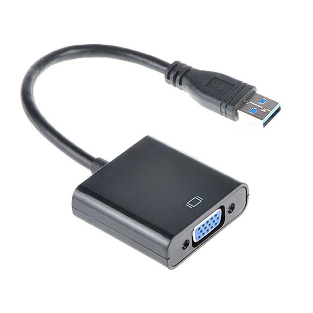1pc USB 3.0 to VGA Graphic Converter Card Display Cable Adapter 1080P Black