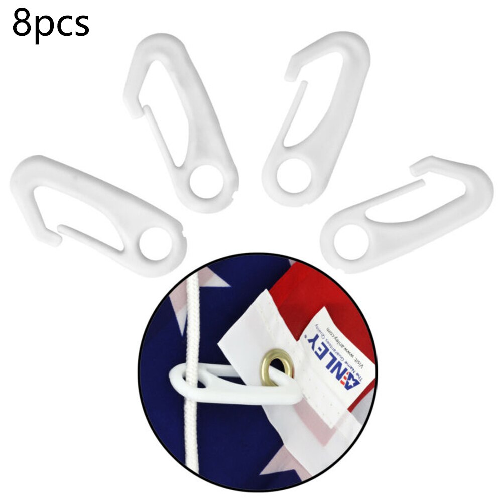 8Pcs Heavy Duty Vlaggenmast Snap Haak Clips Vlag Pole Attachment Accessoire Nylon Spuitgieten 60*26Mm Anti-Uv clips