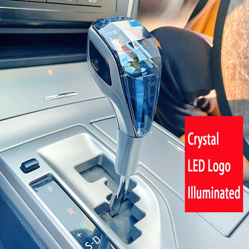 1Set Crystal Touch Activated Led Licht Pookknop Transparant Acryl Voor Toyota Hyundai Mercedes Mitsubishi Mazda Lexus