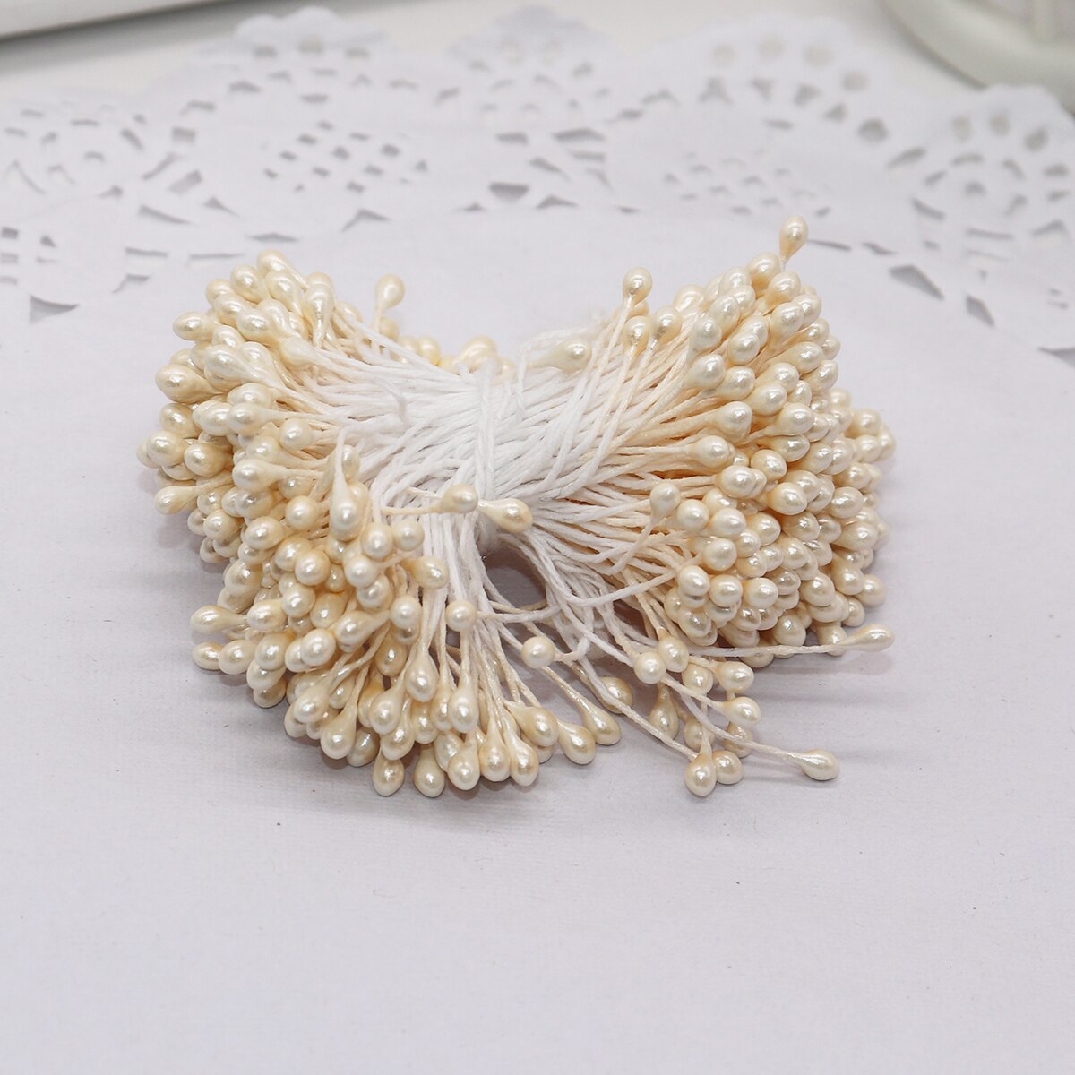 288 pièces 3mm multi couleurs options perle fleur étamine pistil décoration de gâteau pour bricolage Double têtes