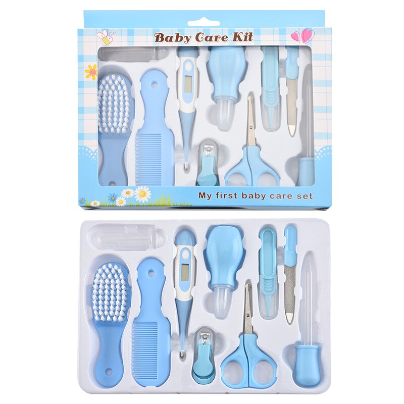 Nail Hair Thermometer Grooming Brush Kit Clipper Scissor Baby Health Care Kit Multifunction Kid Toiletries Kit Baby Care