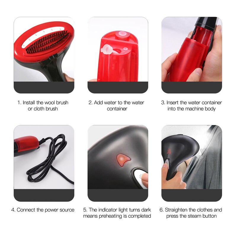 1500W Hand Steam Iron Portable Ironing Machine for Clothes Powerful Fabric Steam Iron Home Mini Electric Iron Gament Steamer