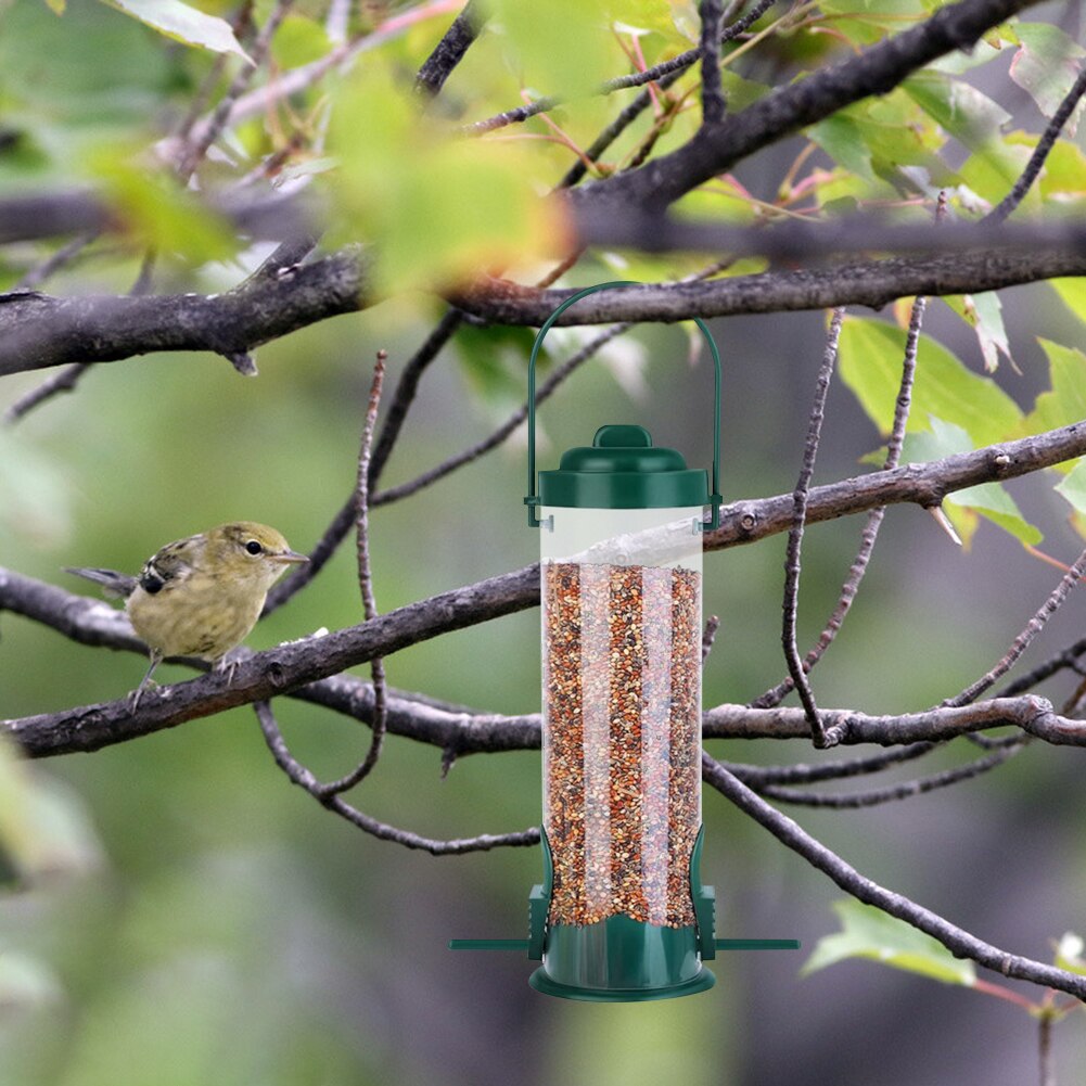 Bird Feeder Outdoor Feeding Portable Wild Birds PP Plastic Supplies Park Garden Tree Container Bird Supplies