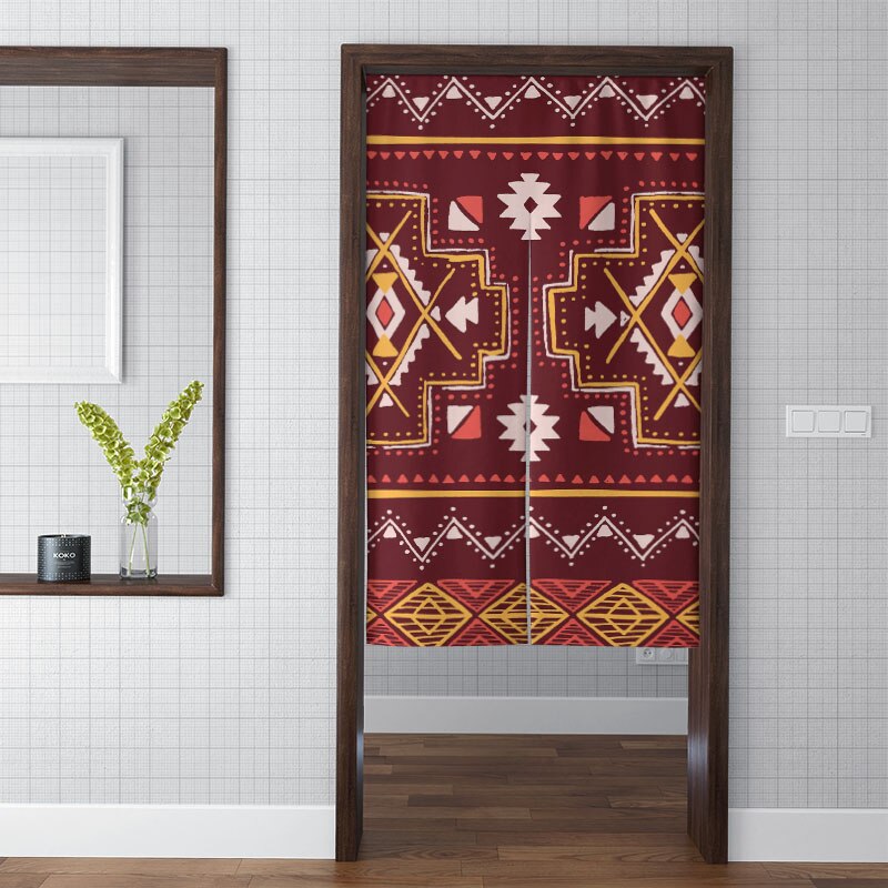 Exotische bohemian gordijn roman keuken dikke verduisterende wandtapijt moderne kleurrijke artistieke schaduw badkamer toilet deuropening stof: Stijl 09