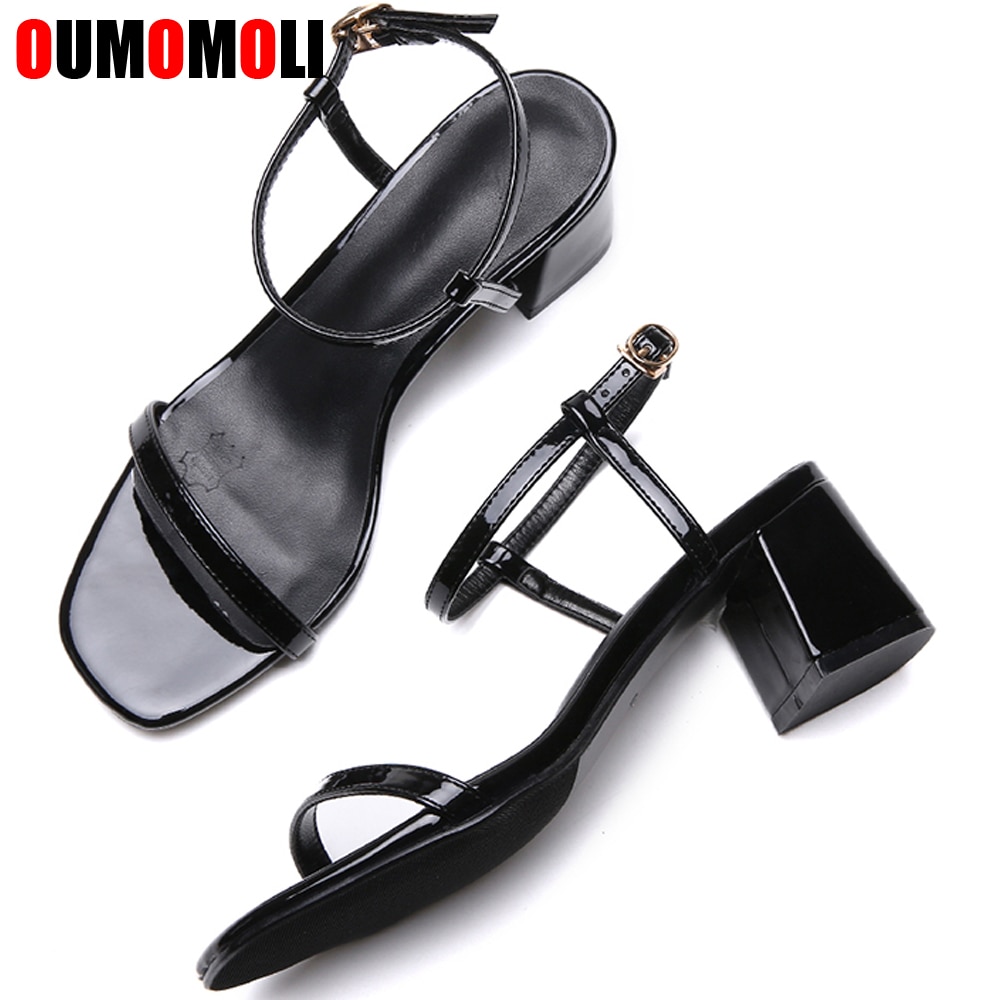 Sommar dam sandaler flip flops med öppen tå tjock klack dam skor europen skor 3 färg  e011