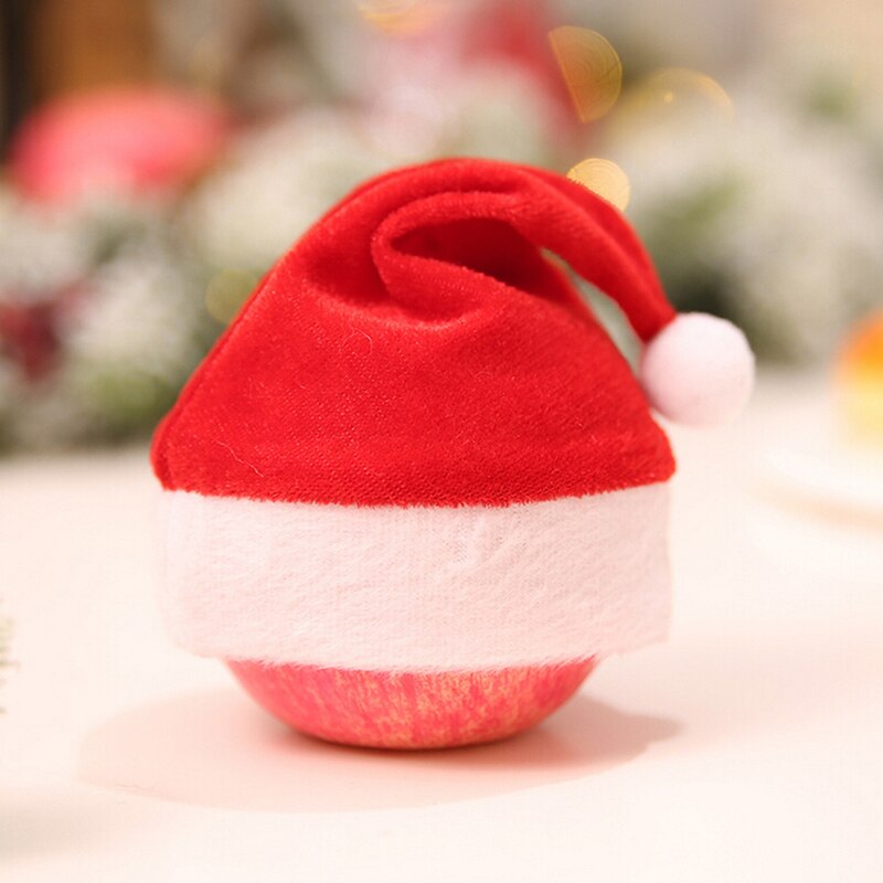 1pc mini nukkaa santa claus hattu christmas xmas apple top topper sisustus