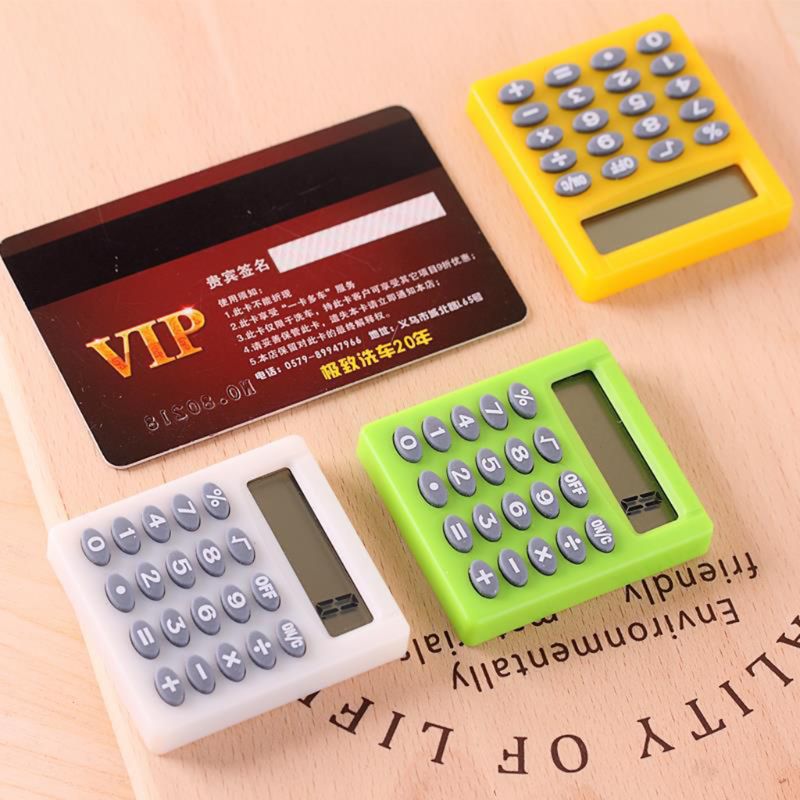 Mini calculadora electrónica portátil para estudiantes, calculadora de Color caramelo, uso escolar