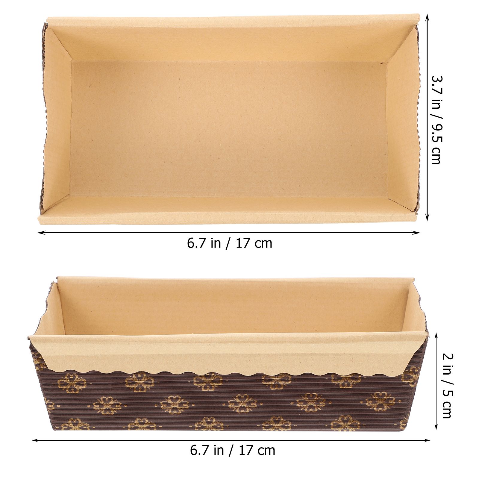 25 Pcs Baking Trays Cake Paper Chiffon Cups Cardboard Loaf Pans for Coffee Liners Mini