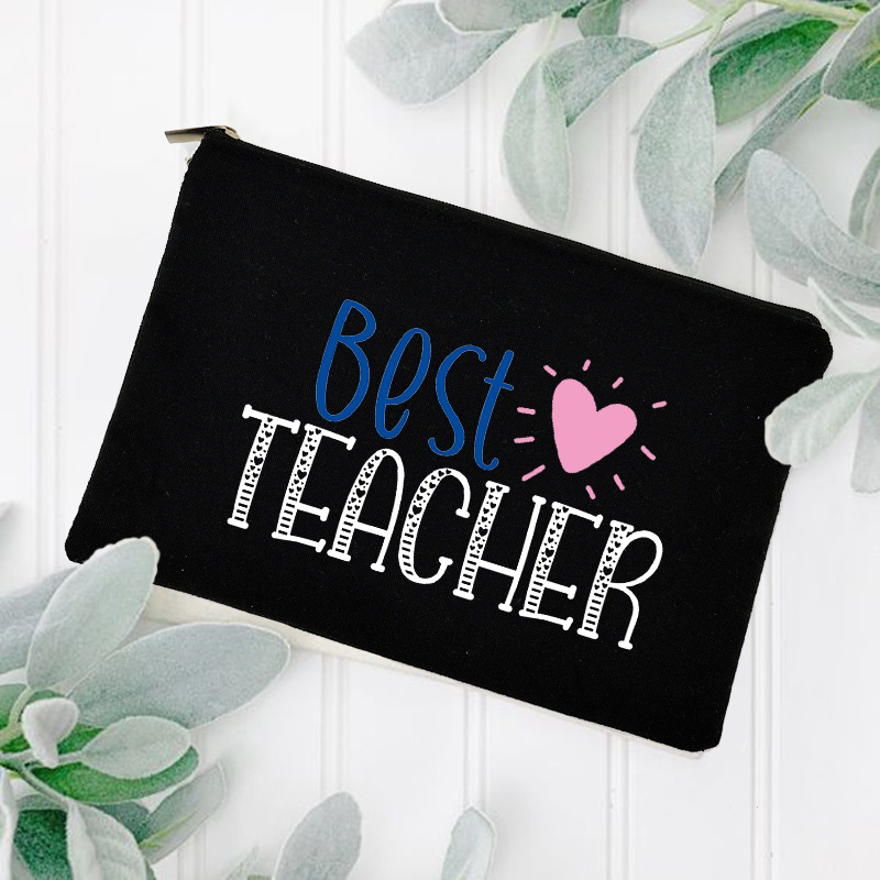 federmäppchen personalisierte Gesegnet Lehrer Tragbare Reise Organisieren Lagerung Beutel Weibliche machen-hoch Kosmetik Tasche Bleistift Tasche Geldbörse Beste Reißverschluss Schönheit fallen: Braun