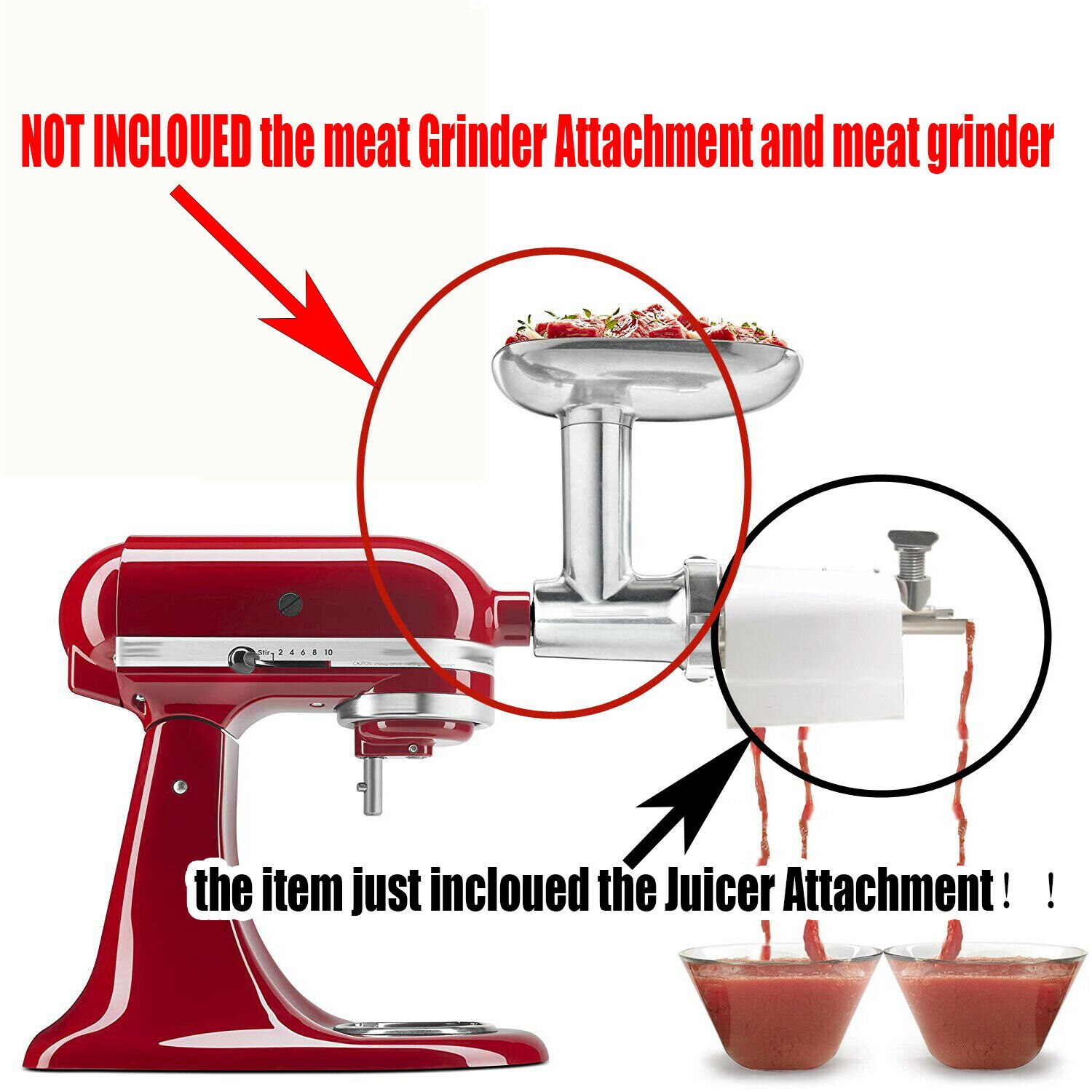Köttkvarn korvstoppare och tomatjuice gör-det-själv-ketchuptillbehör för kitchenaid stativ mixer köksredskap kockfärs