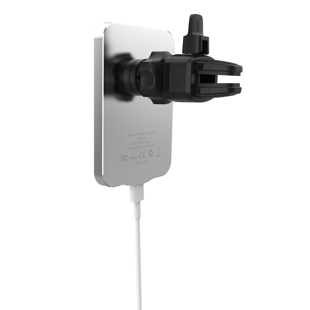 15W Magnetische Auto Draadloze Oplader Qi Snel Opladen Air Auto Voor 12 Stand Telefoon Houder Aluminium B8 Draadloze lader
