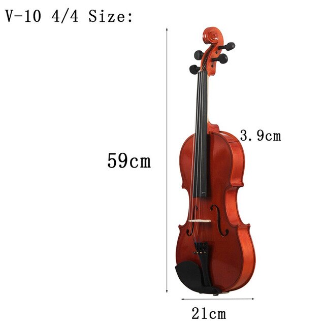 IRIN Akoestische Viool 4/4 3/4 1/4 1/8 1/2 Grootte Massief Houten Sparren Flame Maple Fineer Viool Fiddle Met Case Rosin sets Viool 4/4: 4-4 Size