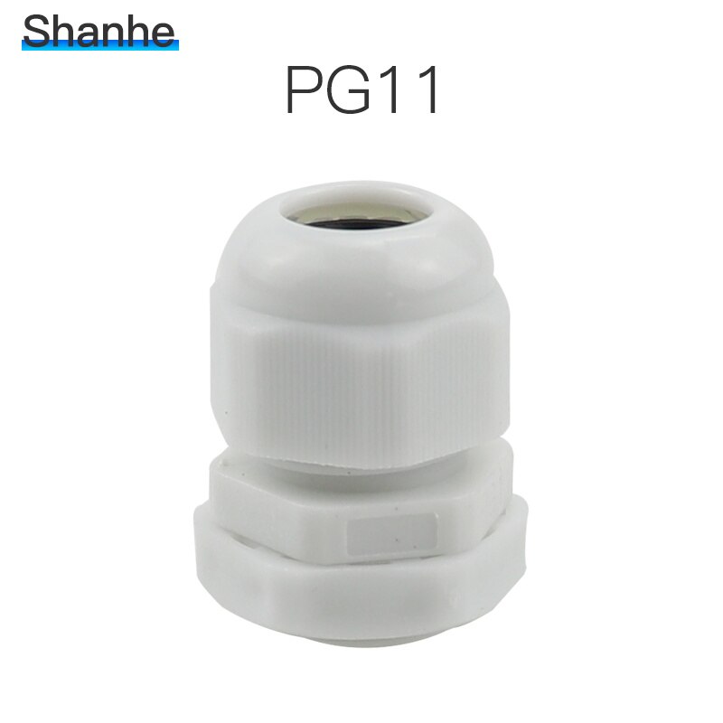 Conector de Cable impermeable PG11, diámetro de glándula de Cable Rango de Cable de 5-10mm: Blanco