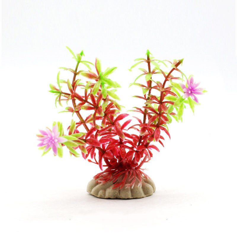 Underwater Artificial Coral Plant Ornament Aquatic Plant for Aquarium Fish Tank Landscape Decoration: Red