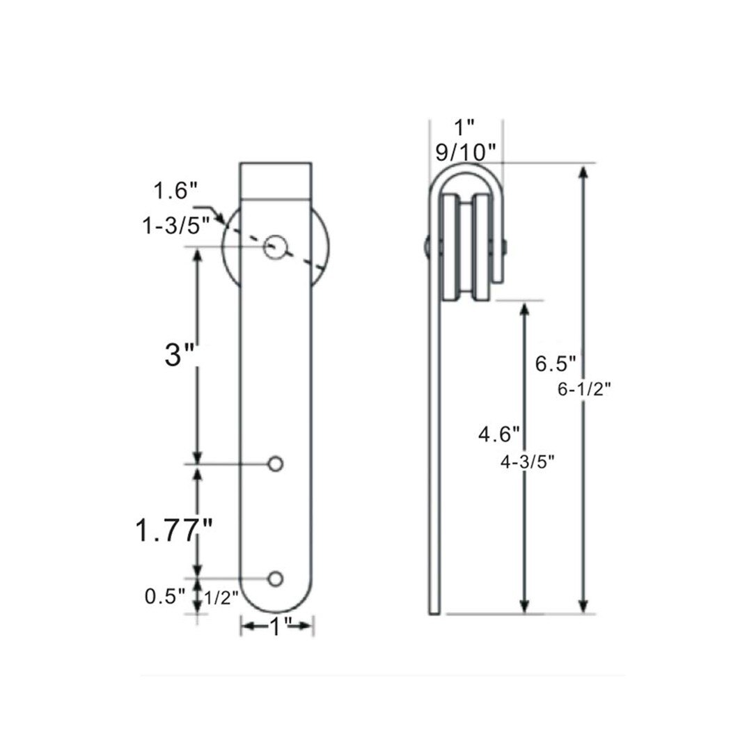Cabinet Sliding Door Barn Track Hardware Wood Barn Door Rail Carbon Steel Barn Door System Slide Roller End Floor Guide Kit