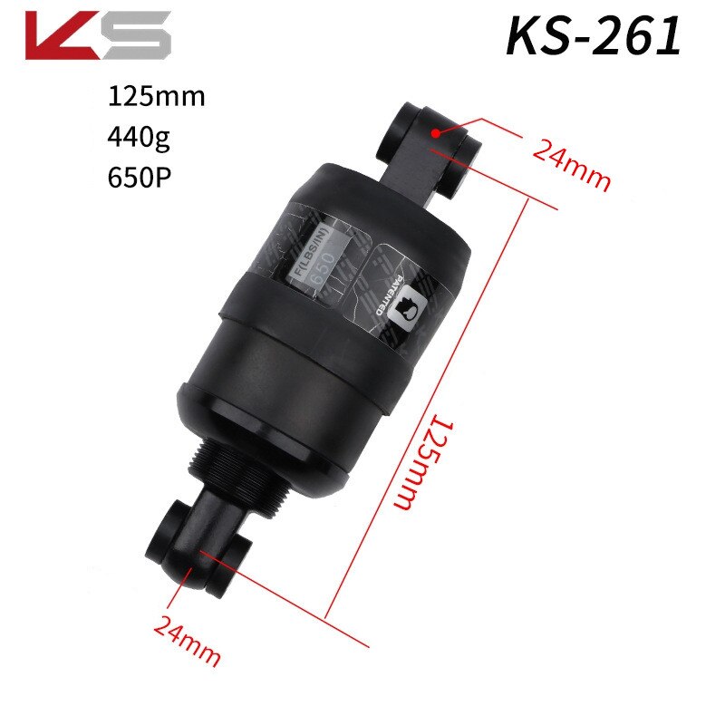 KS KS-261 amortisseur vtt vélo doux queue cadre ressort arrière chocs pliant vélo électrique Scooter amortisseur 120-170mm