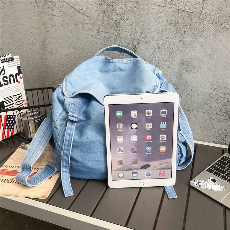 Weibliche Klassische Retro Einfache Eine Schulter Denim Tasche