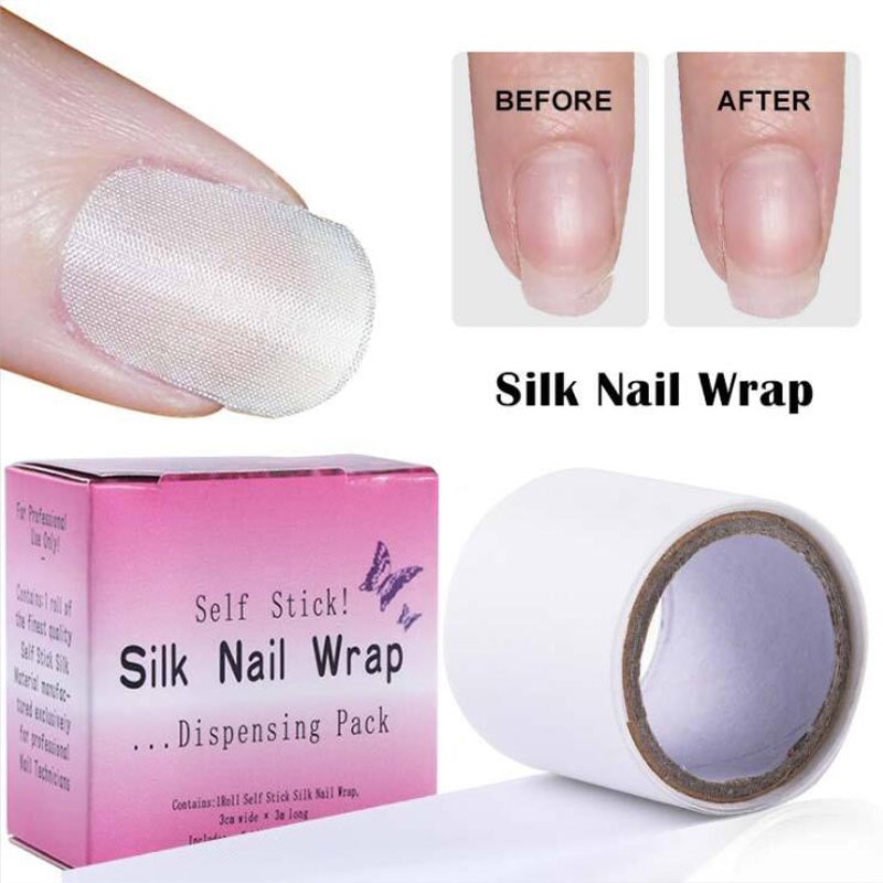 Glasvezel Wrap Nail Art Versterken Zijde Witte Zelfklevende Sticker Nail Protector UV Gel Acryl Nail Gereedschap