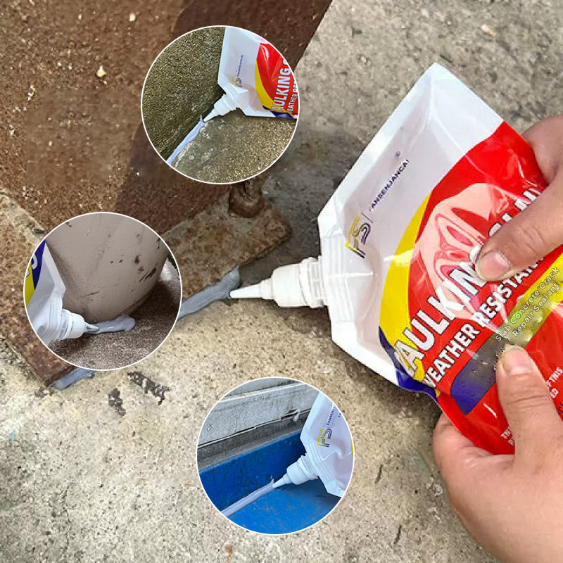 500g Slab Concrete Crack Waterproof Repair Sealant Cement Crack Repair Sealant Glue Roof Wall Floor Leak Filling Sealing Materia