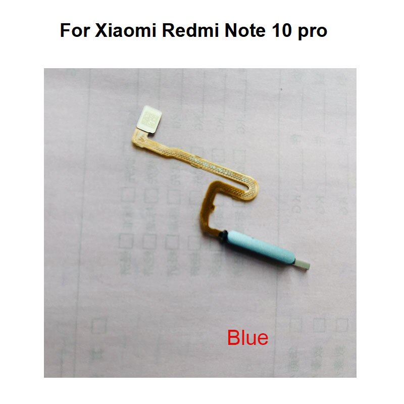 Vingerafdruk Sensor Voor Xiaomi Redmi Note 10 Pro Home Button Menu Touch Id Scanner Lint Connector Flex Kabel max: note 10 pro blue