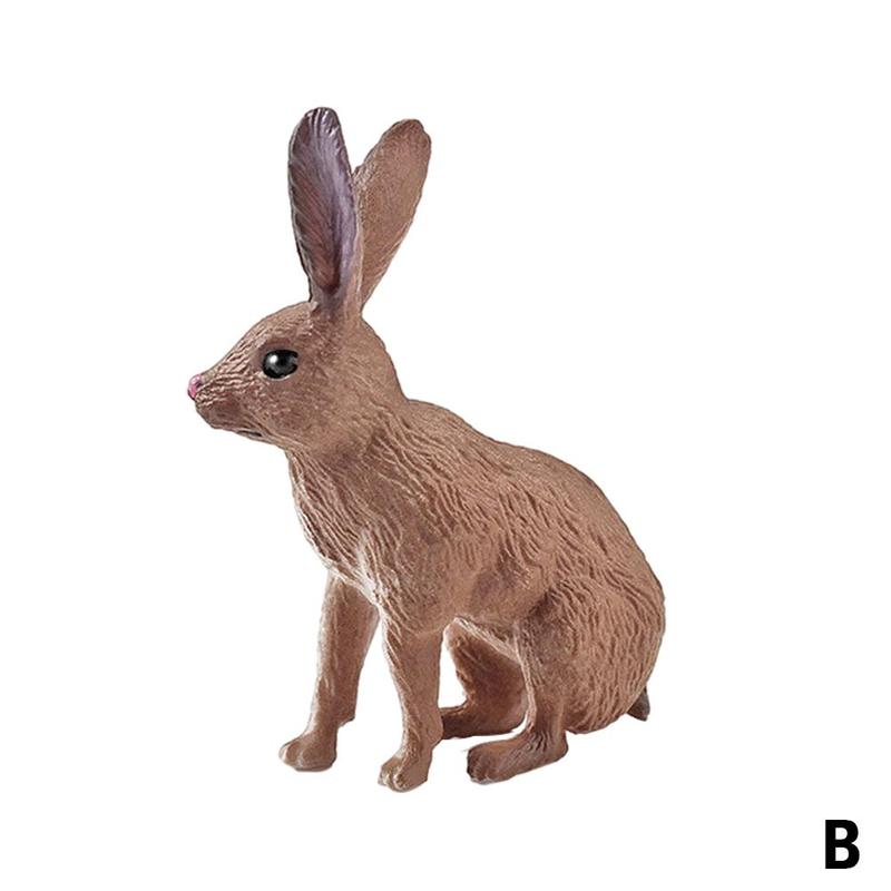 Simulation Forest Animal Rabbit Model Mini Farm Ranch Desktop Model Static Simulation Decoration Rabbit Decoration Hare B9e7