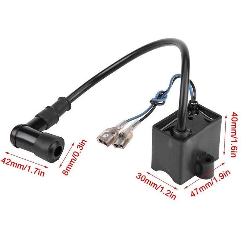 CDI Ignition Coil Easy To Install Magneto Coil System For Motorized 49cc 66cc 80cc Engine Bicycle Spark Plug