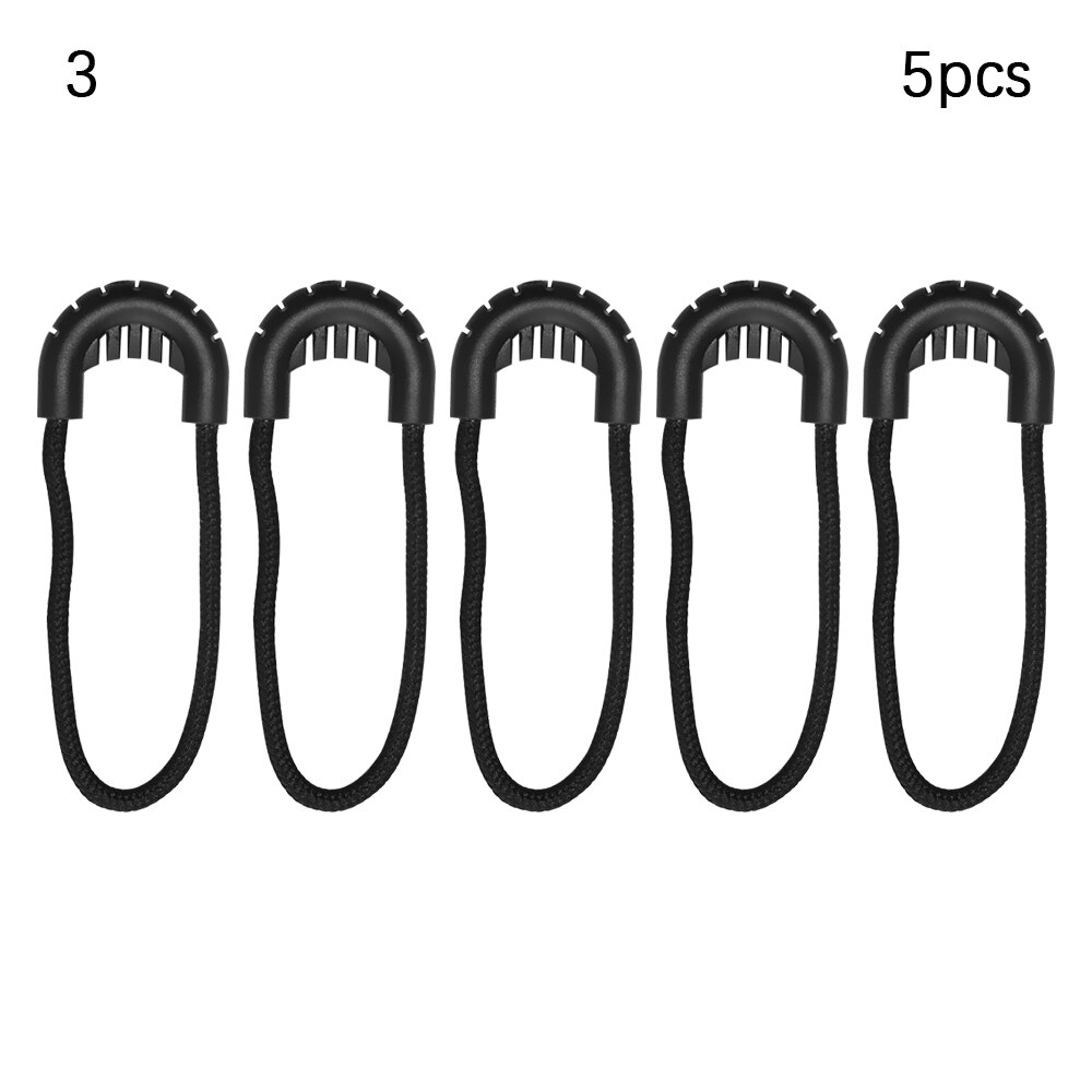 5pcs Zipper Puller End Fit Rope Tag Fixer Zip Cord Tab Replacement Clip Travel Bag Suitcase Clip Buckle Rope Pullers: style 3