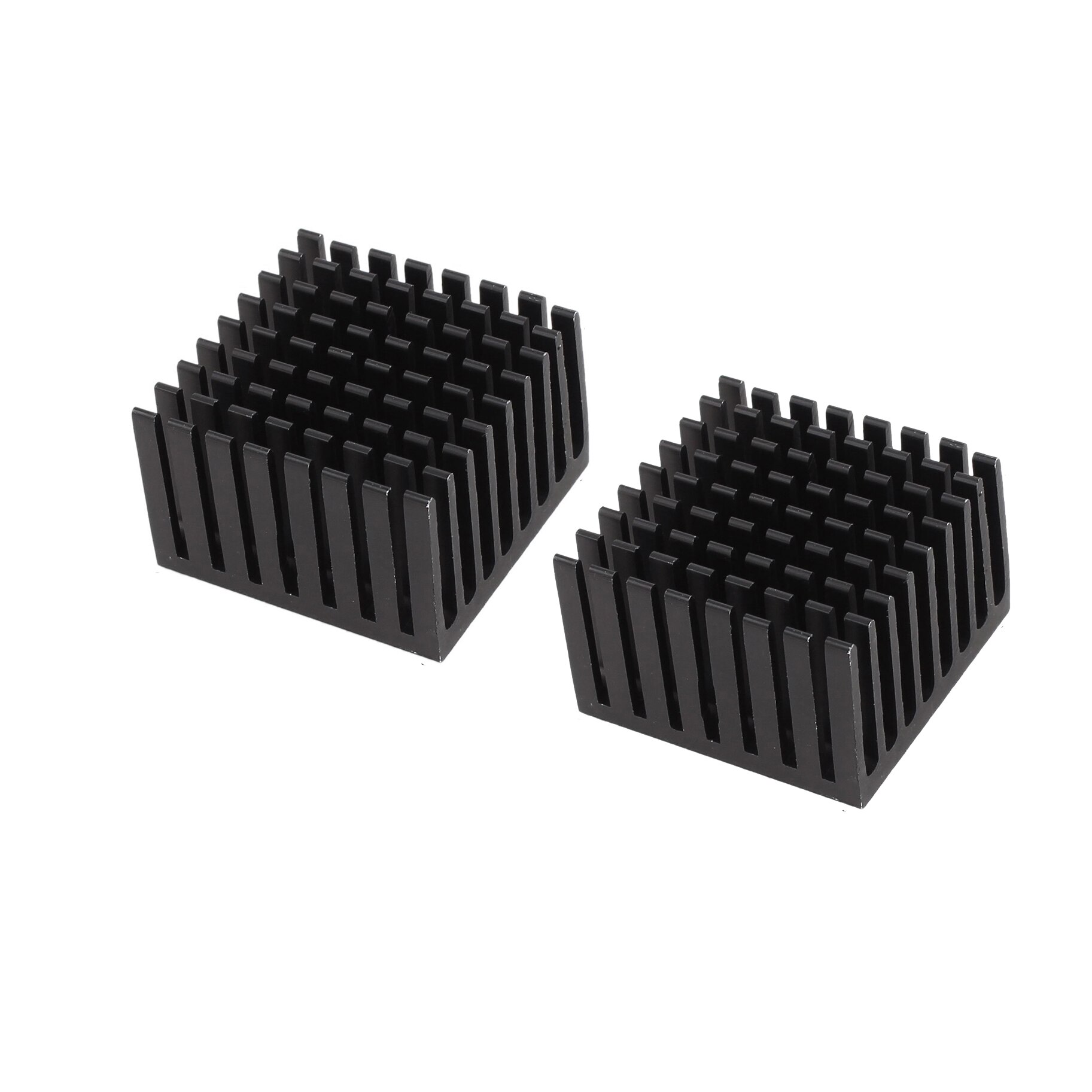 5Pcs Younuon 37X37X24 Mm Zwart Aluminium Koellichaam Voor Pc Transistor Led Power Ic Transistor module Pbc Ventilator Koeling