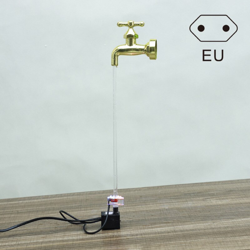 Invisible Flowing Spout Watering Can Fountain Floating Tap Fountain For Home Garden Courtyard Decoration Water Cans: Eu plug