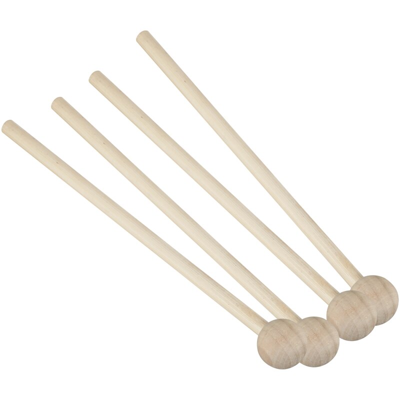 2 Pair Wood Mallets Percussion Sticks for Energy Chime, Xylophone, Wood Block, Glockenspiel and Bells