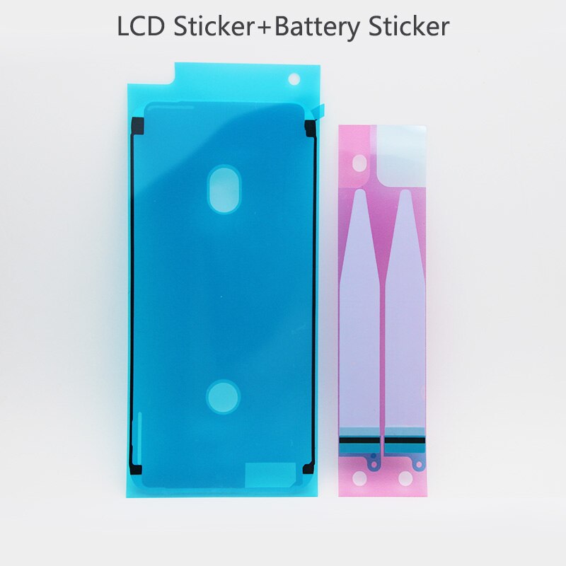 Aocarmo Zwart/Wit Lcd-scherm Waterdichte Sticker Batterij Adhesive Volledige Set Voor iPhone 6 S 4.7 &quot;Vervanging