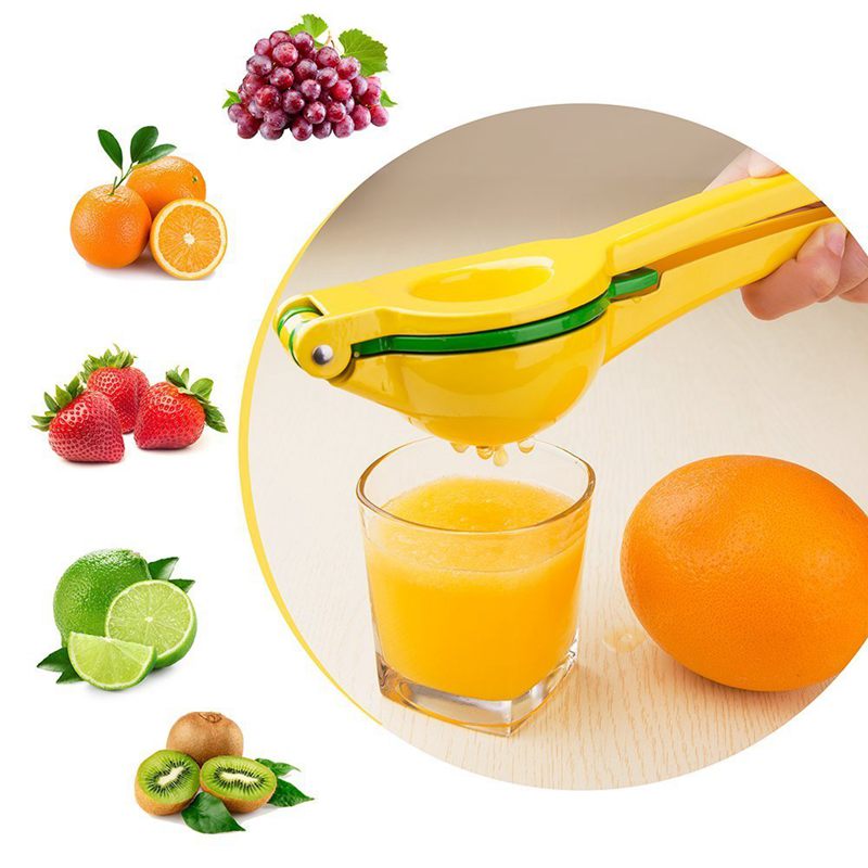 Nyeste citronpresser premium metal citruspresser 2- i -1 citronsaftpresser/limepresser