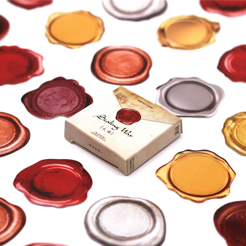 40pcs Sealing Wax Paper Envelopes Classical Color Kraft Blank Paper Sticker Window Envelopes Wedding Invitation Envelope