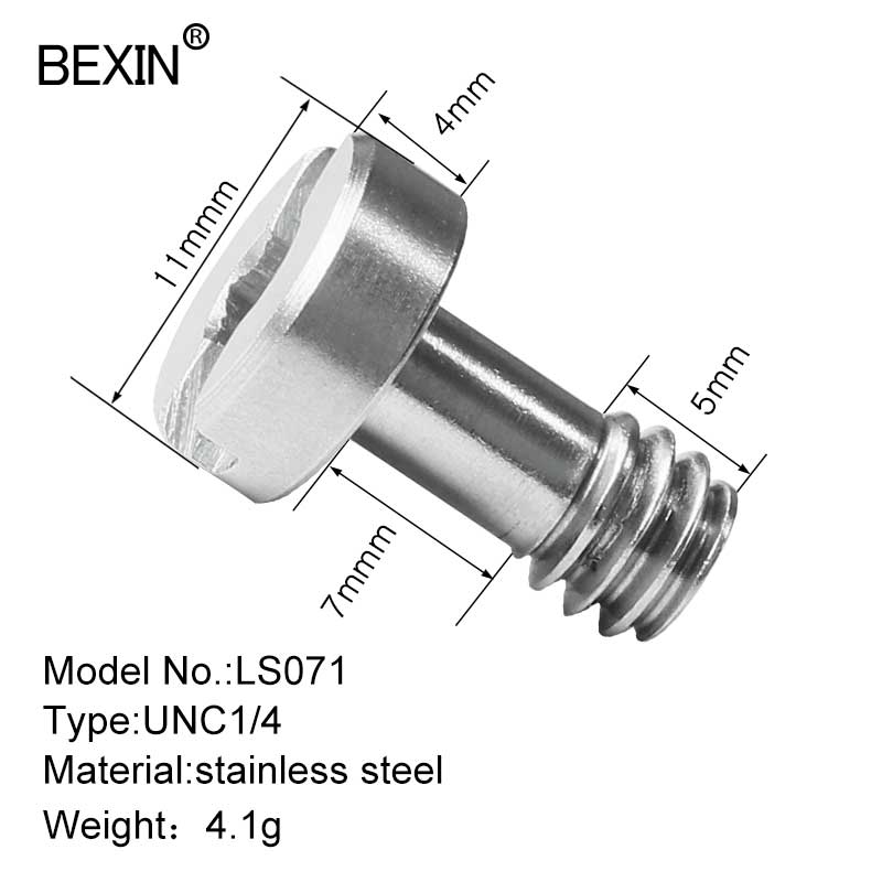 Bexin Camera Schroef Set 1/4 Inch Quick Release Plaat Schroef Dslr Accessoriet Statief Mount Adapter Voor Dslr Camera Statief: LS071    1PC