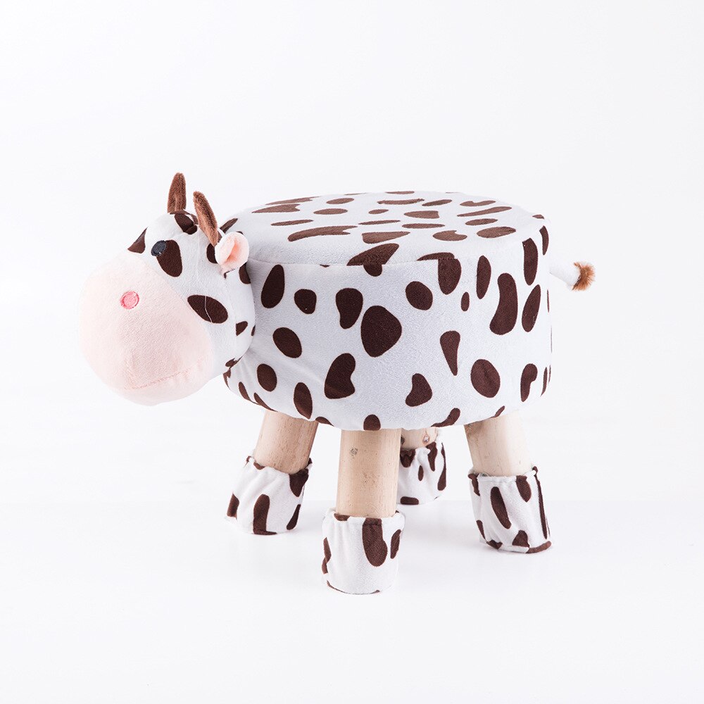 Baby Shining Kids Autostoeltjes Kid Stoel Baby Cartoon Stoel Hoogte 28Cm Creatieve Dier Bank Houten Bank Pluche Comfortabele Baby seat: Cows