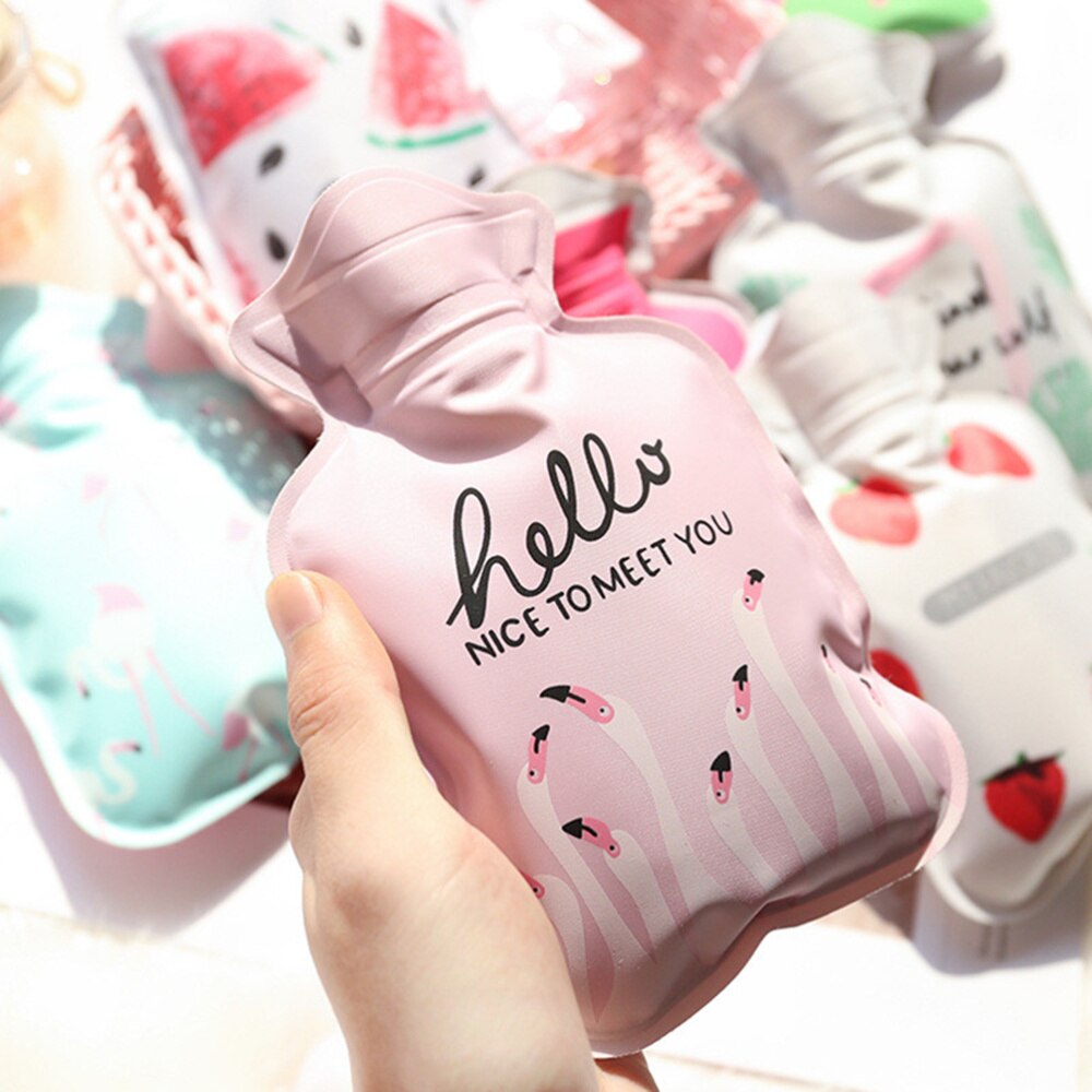 Classic Rubber Water Bottle Water Bag with Knit Cover)