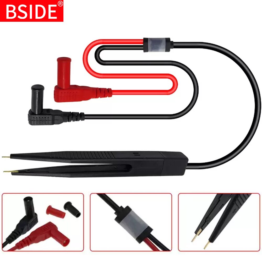 BSIDE Multimeter probe Alligator Clip Test Lead Insulated Crocodile Clamp Line DIY Tester cable General purpose