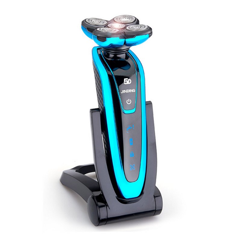JINDING 5 Heads Washable Rechargeable Electronic Shaver Triple Blade Electric Shaving Razors Men Face Care 5D Floating RQ5580