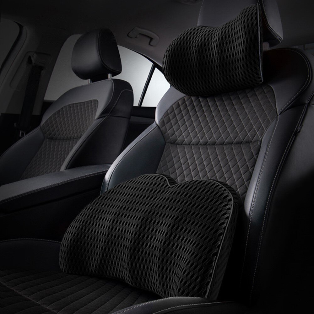 Ademend Auto Hoofdsteun Nekkussen Ondersteuning Universele Zachte Nek Kussens Kussen Memory Foam Lendensteun Rugondersteuning Auto Accessoires: 21