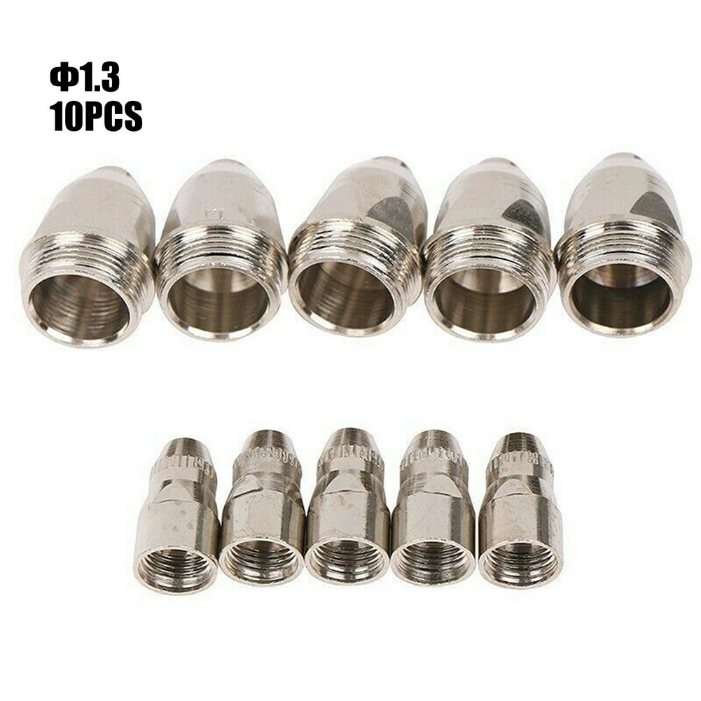 10pcs P-80 Plasma Cutter Consumable Torch Kit 1.1/1.3/1.5/1.7mm Nozzle Tip Electrode Plasma Torch Consumable Replacement Parts