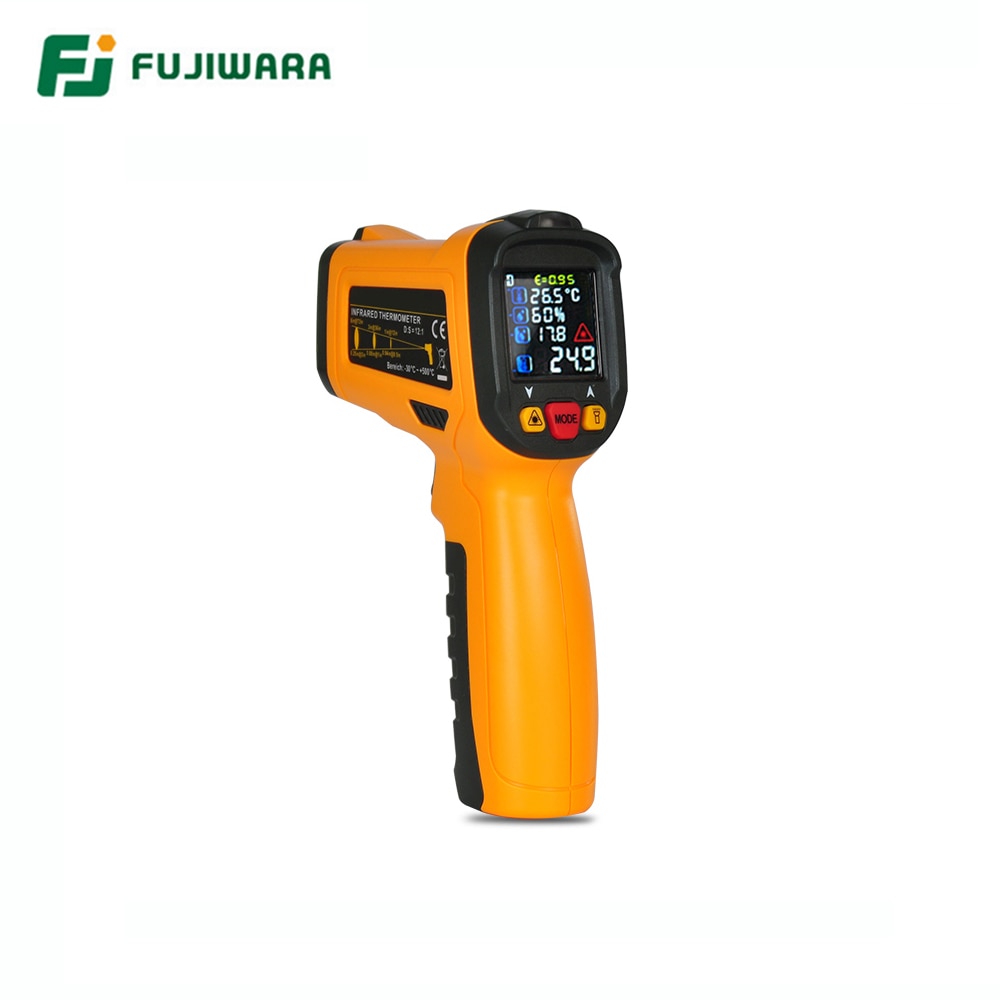 FUJIWARA Infrarood Temperatuur Instrument-50-800 Celsius Industriële Huishoudelijke Infrarood Thermometer Gun Digitale Thermometer