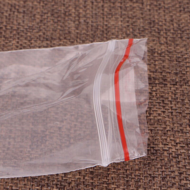 100 stk klar plast gjenlukkbar cellofan liten posere pakking oppbevaring forseglingsposer smykker glidelås glidelås polyposer 8 størrelser -f1fb