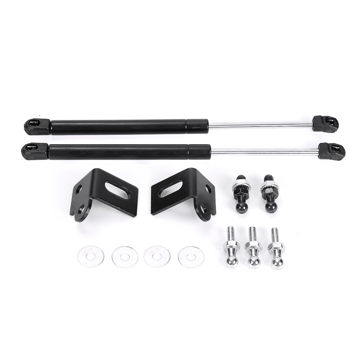 Front Engine Hood Bonnet Cover Shock Lift Struts Support Props Rod Arm Gas Spring Bracket For Ford Mustang: White