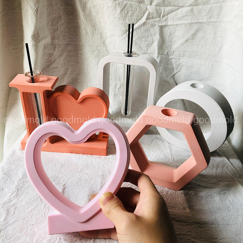 Hydroponic Plant Test Tube Silicone Mold Geometric Water Propagation Plant Vase Vessel Mold Aroma Plaster Test Tube Home Decor