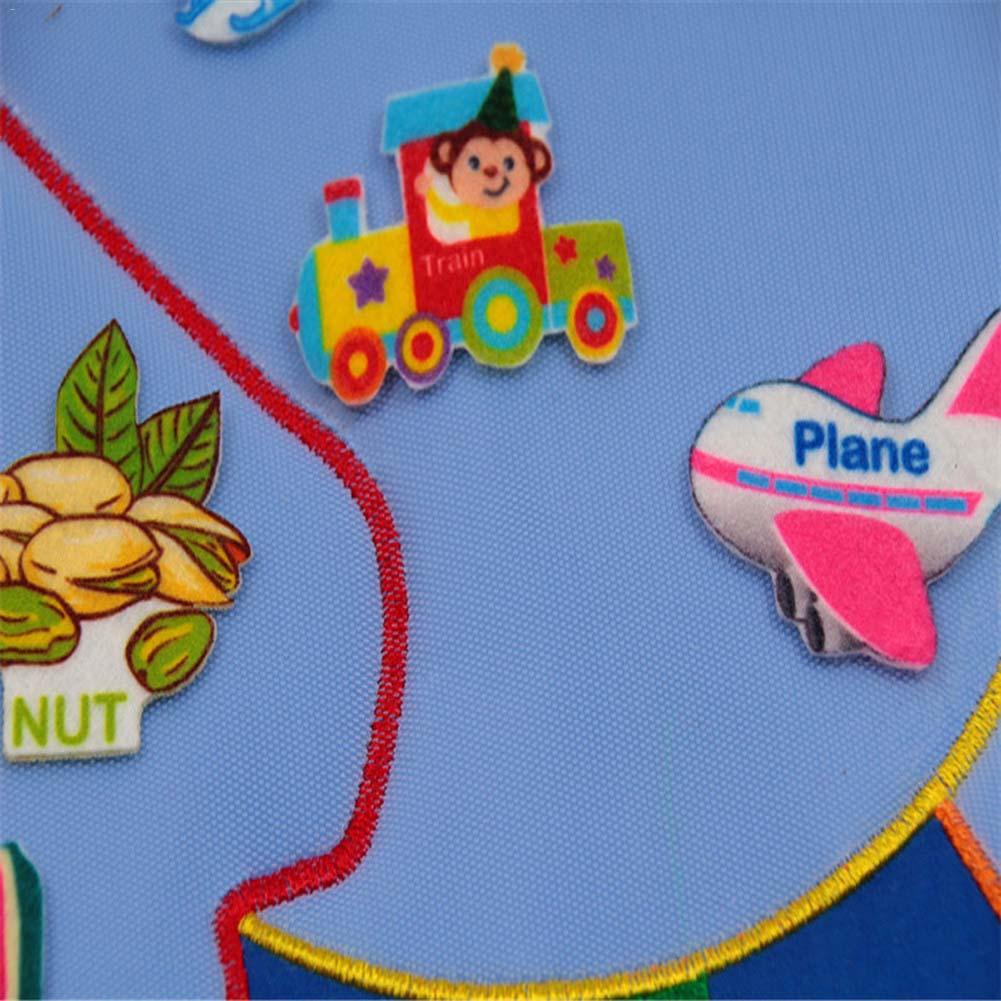 Kindergarten Infant Teaching Aid Educational Toy Cloth Learning English Letter Weather Date Season Calendar Teaching Tools