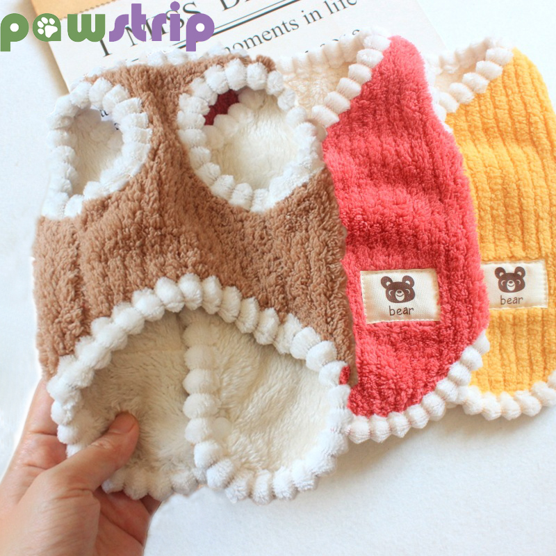 Abrigo de lana cálido para perros, ropa suave y acogedora para mascotas para perros pequeños, gatos, chaqueta bonita para cachorros, ropa para Bulldog Francés, Chihuahua y Yorkies