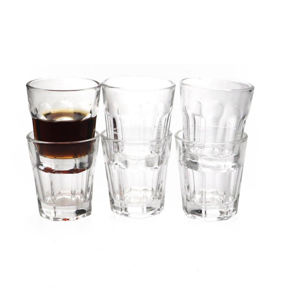Taza de cristal cuadrada para café, vaso de vidrio para vino, Vodka, Espresso, proteína, café, Whiskey, vidrio térmico, para el hogar y Bar, 1 unidad