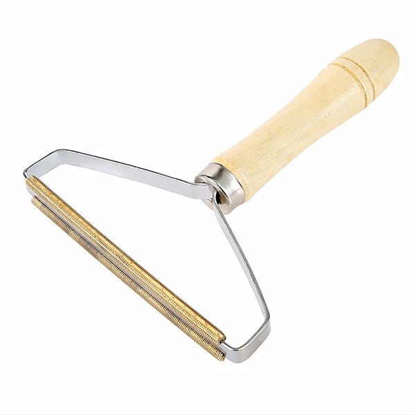 Integrit Draagbare Lint Remover Pet Hair Remover Brush Handleiding Lint Sofa Kleren Reiniging Pluisjes Borstel Fuzz Stof Scheerapparaat Brush Tool: 1pcs Wooden handle